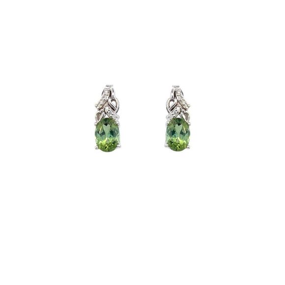 Natural Tourmaline Diamond Earrings 14k Gold 1.57 TCW Certified $3,490 211894 - Picture 4 of 15